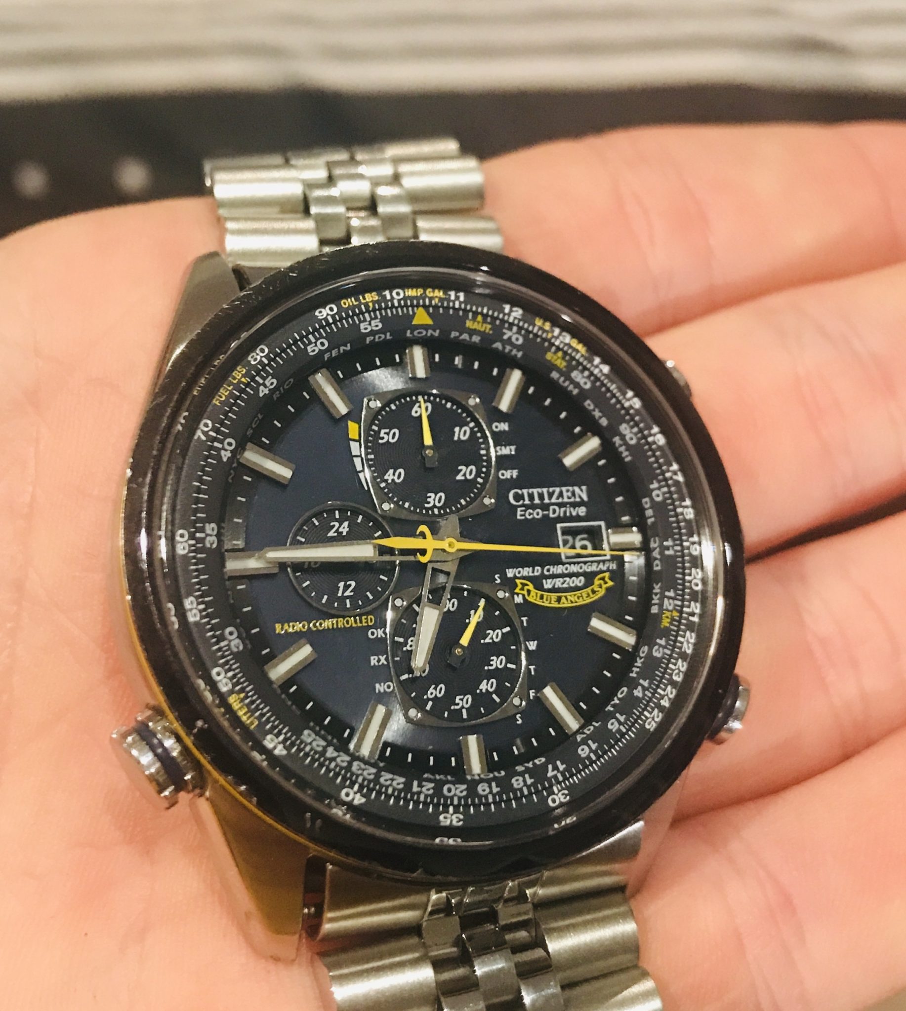 Citizen eco drive hotsell blue angels world chronograph