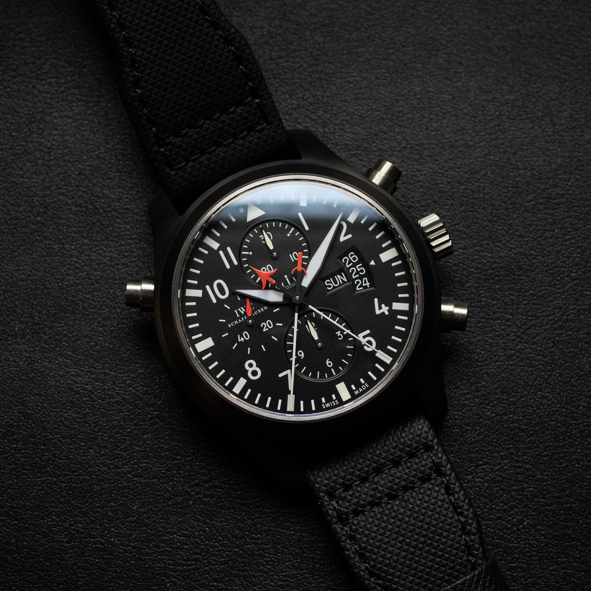 Iwc pilot's watch online double chronograph top gun