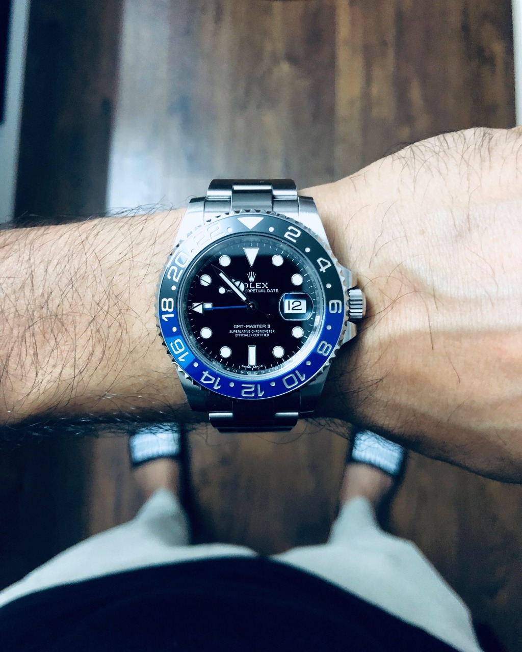 rolex gmt master ii on wrist