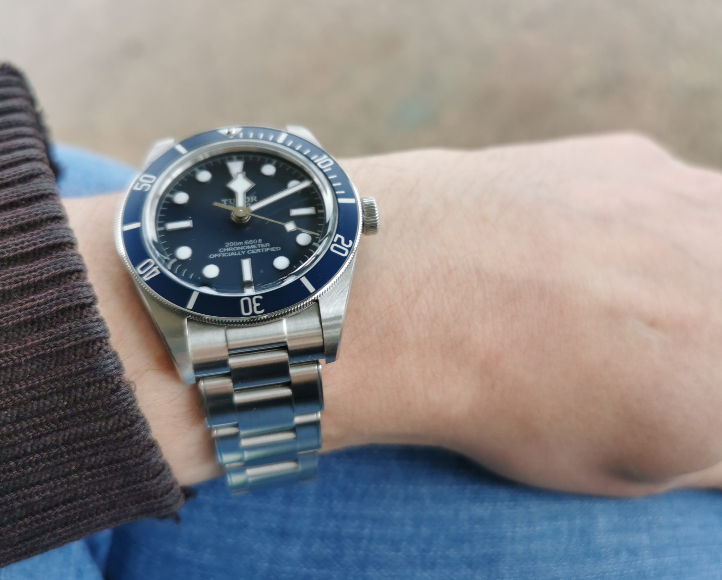 Tudor black bay blue on outlet wrist