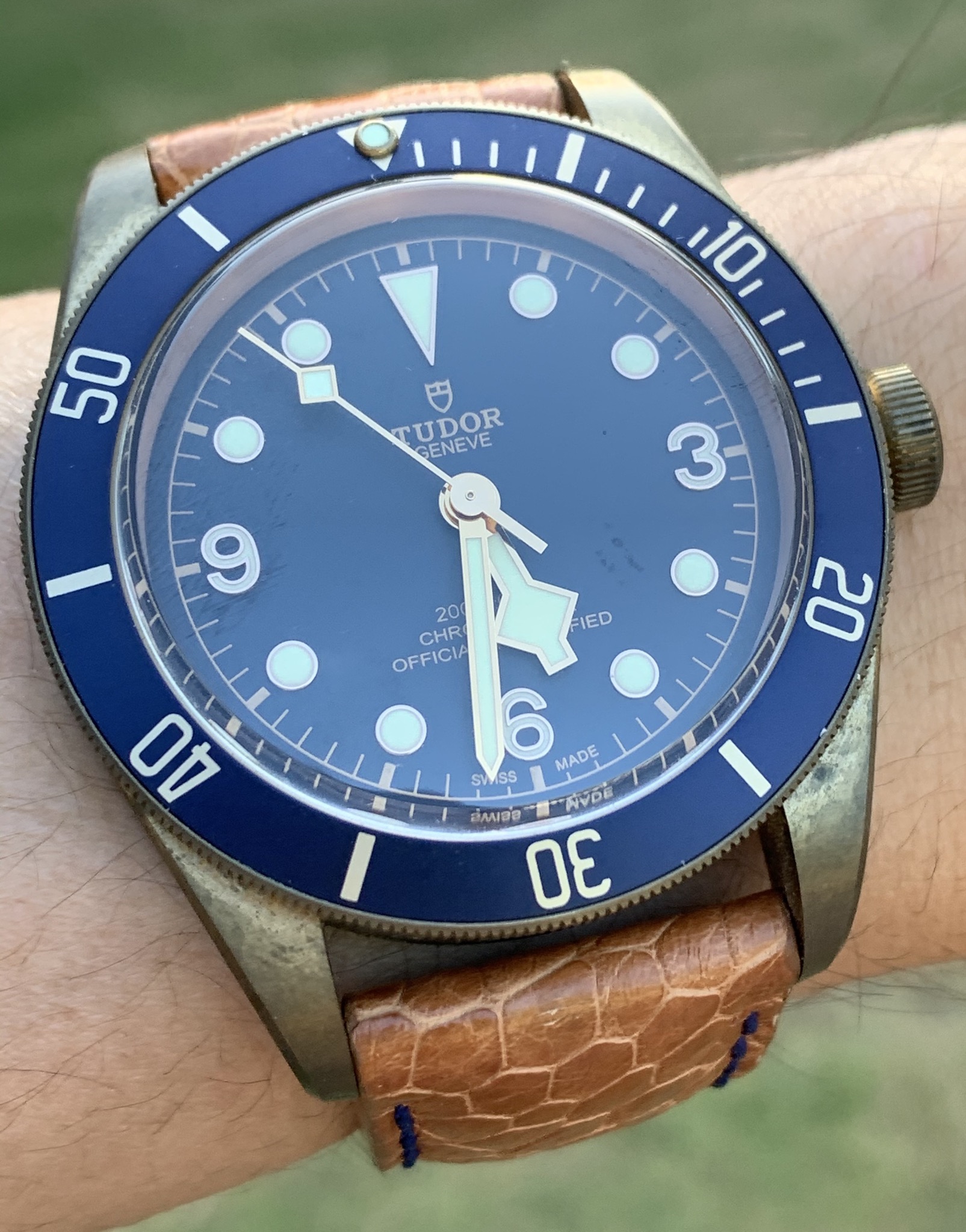 Tudor heritage black on sale bay bronze blue