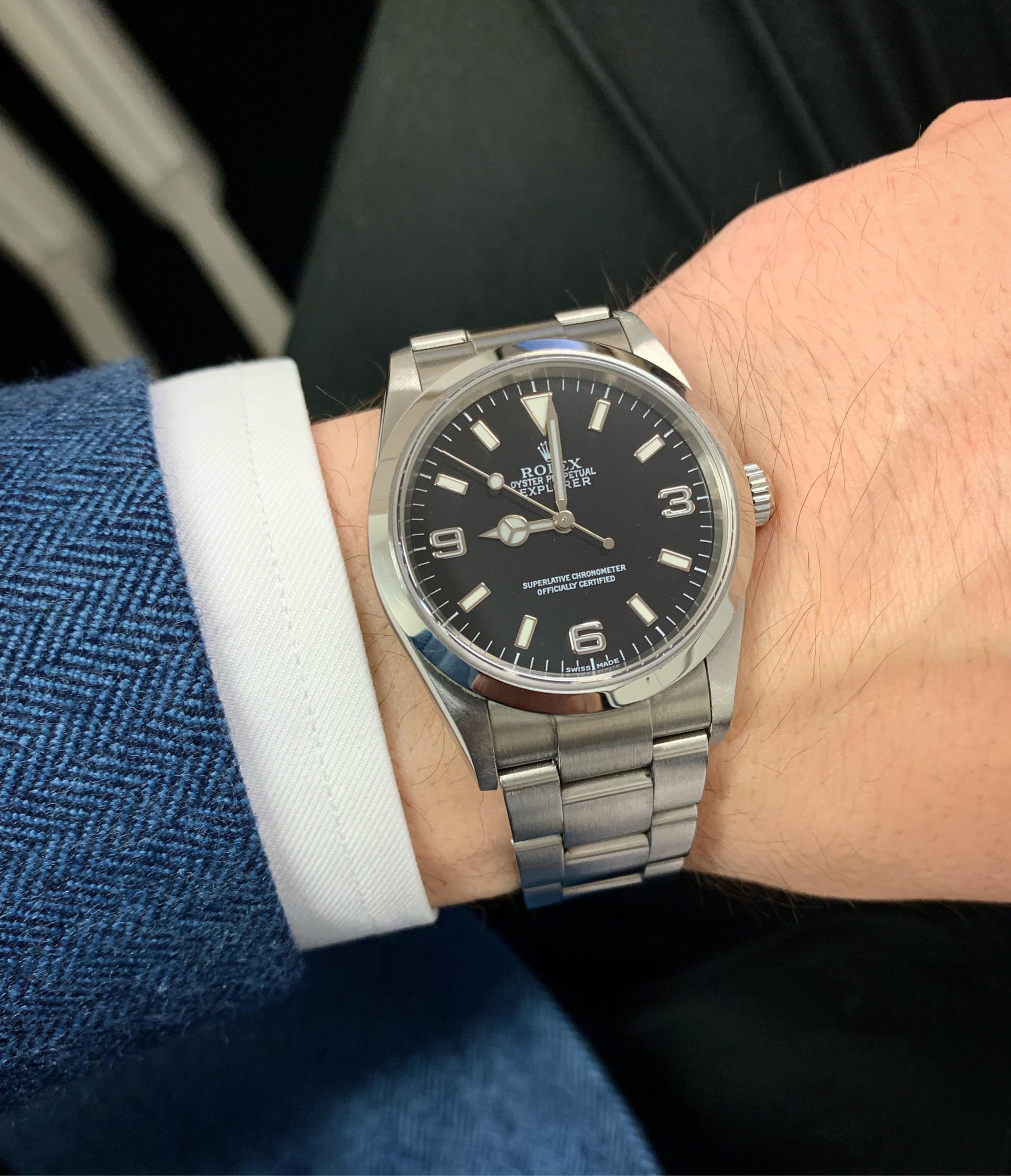 rolex explorer on wrist