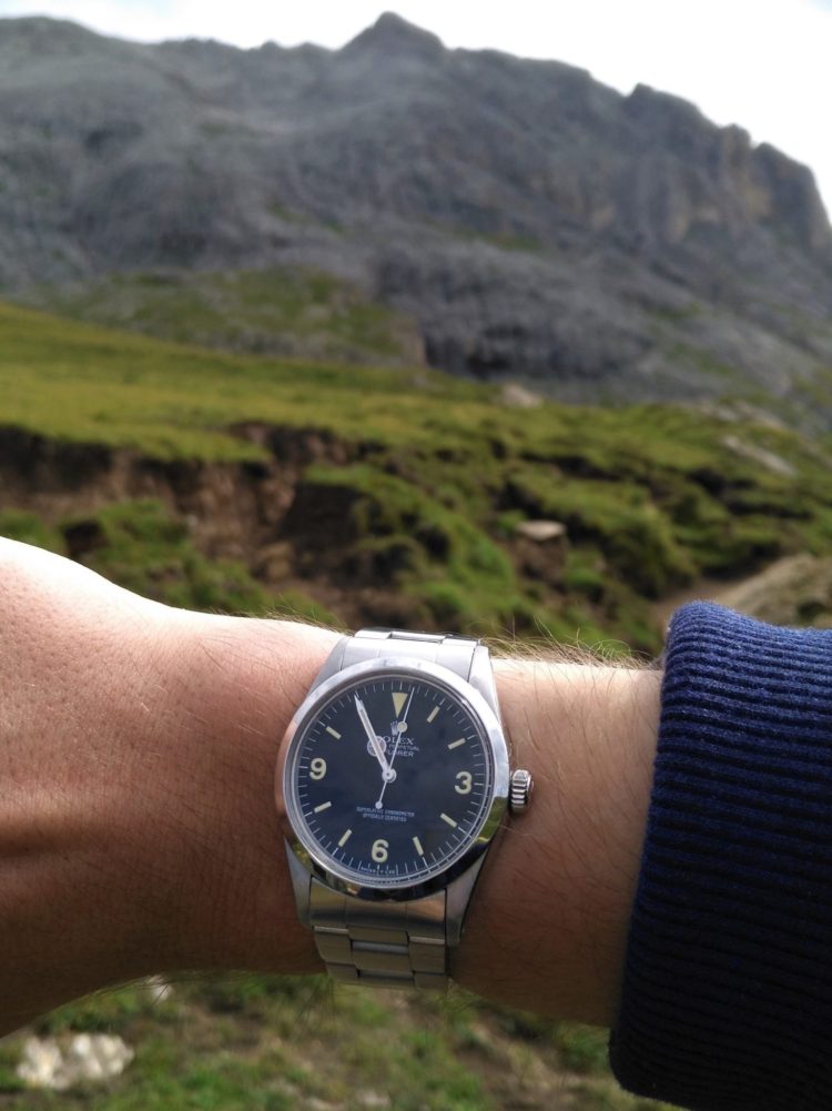 rolex explorer on wrist