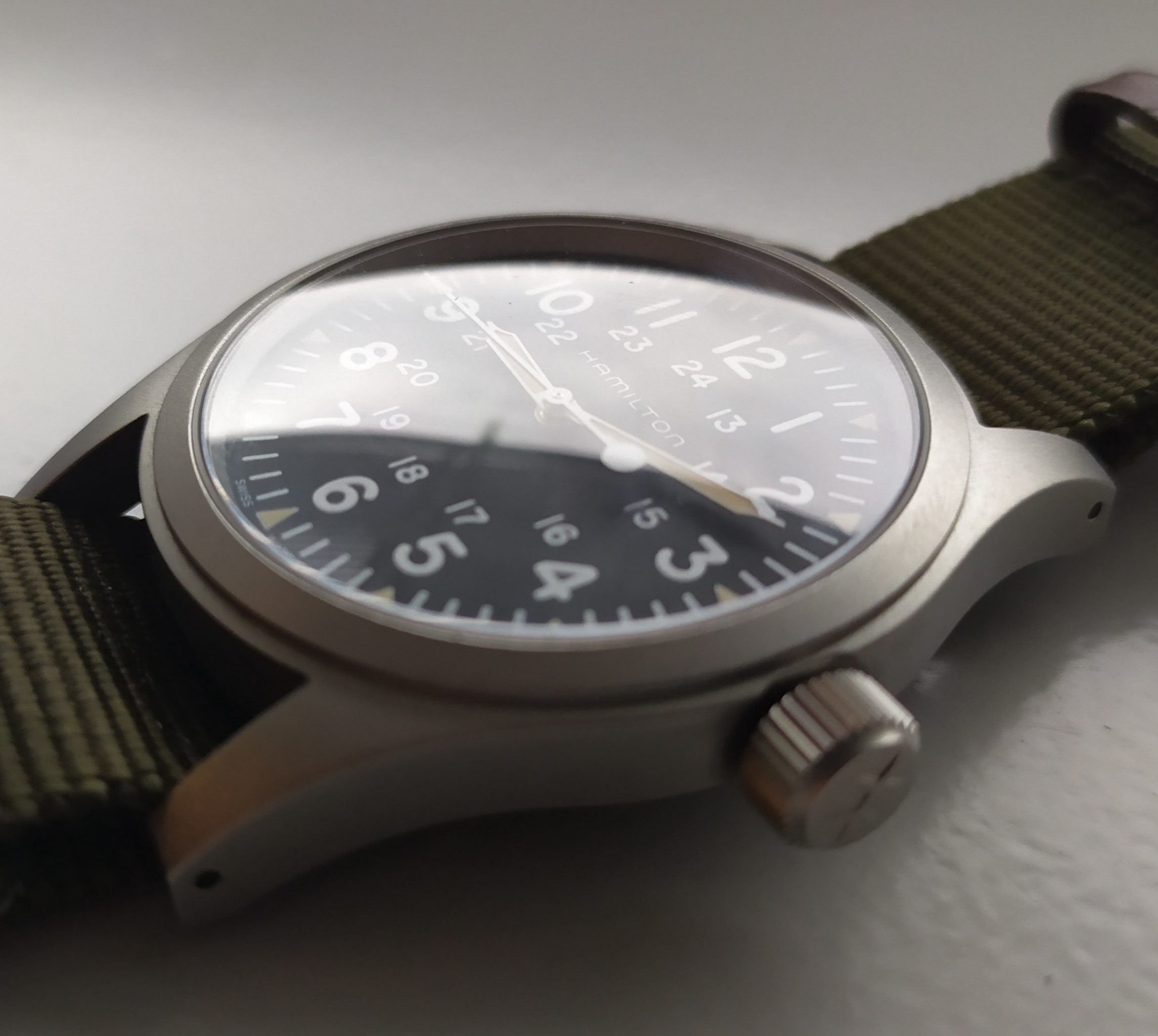 hamilton khaki field mechanical 38mm lug to lug