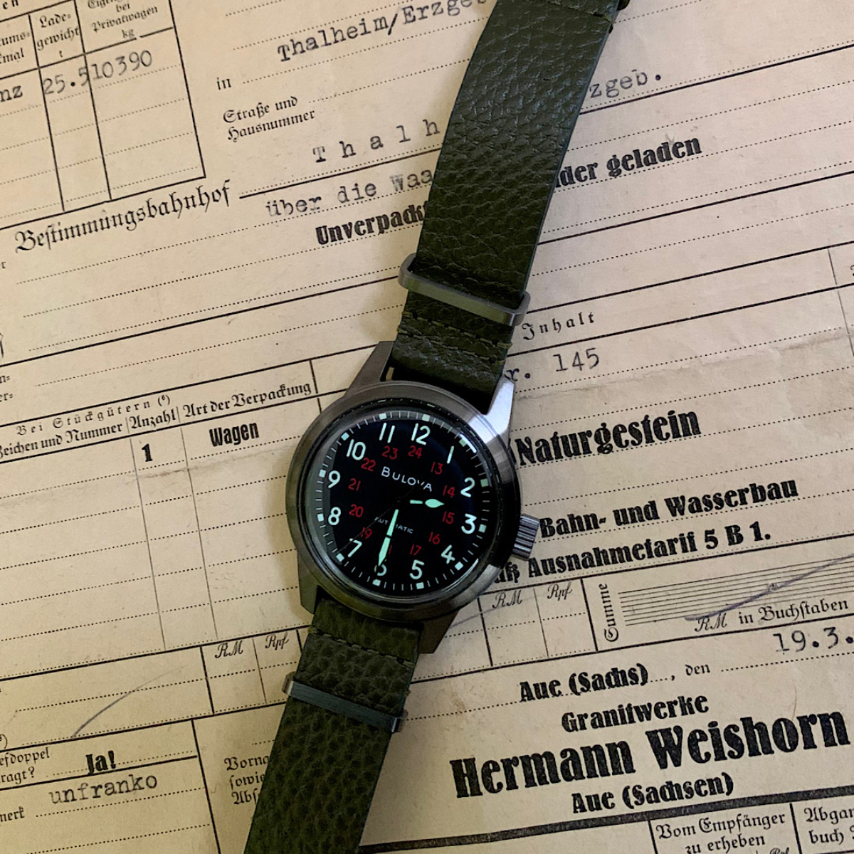 Bulova Marine Star Automatic 45mm Watch 98A272
