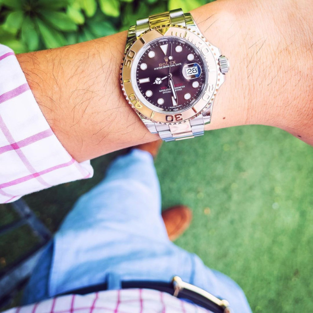 rolex yachtmaster wrist