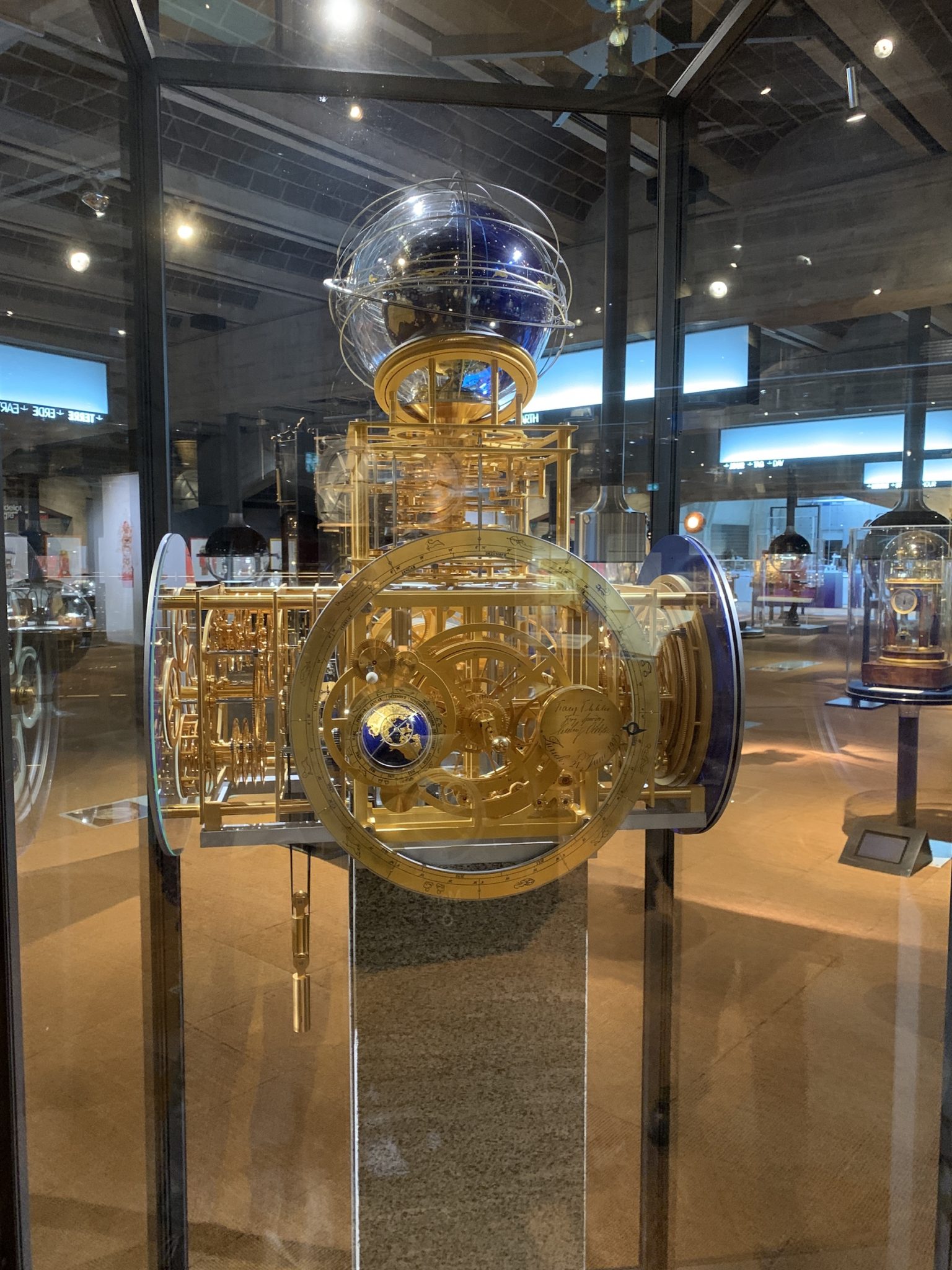 The «Türler Clock», exhibit of the MIH, Musée international d'horlogerie