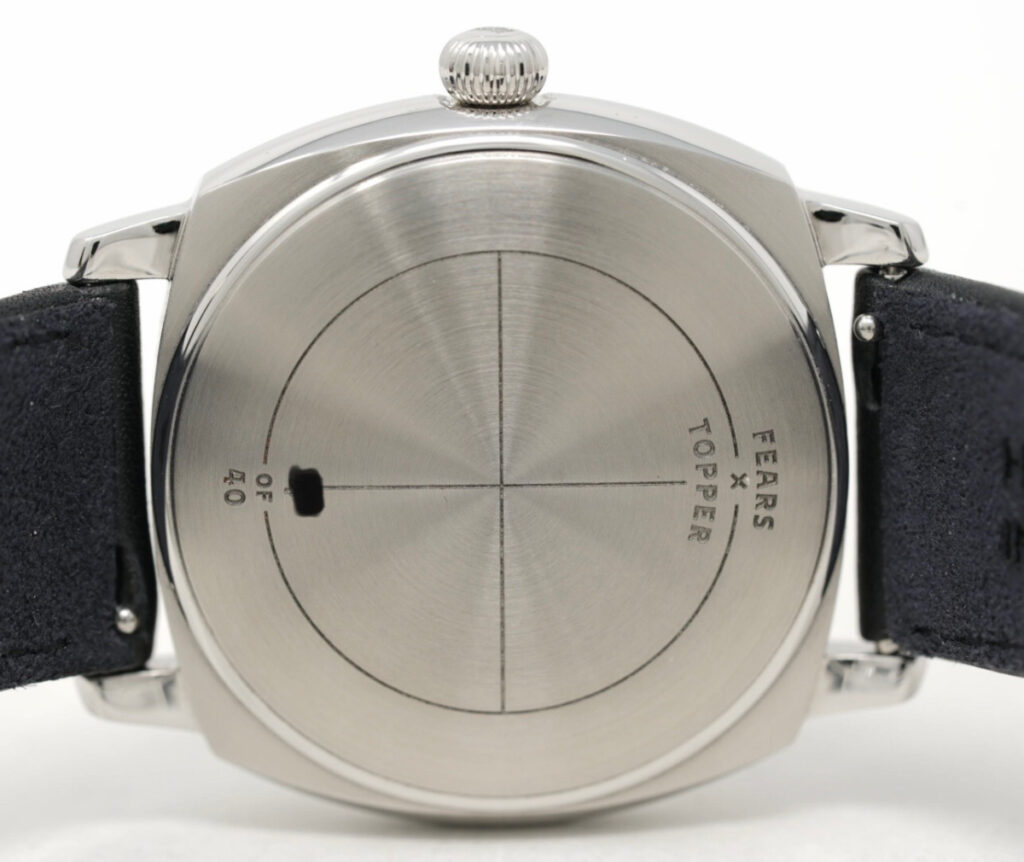 Fears Brunswick 38 Silver Sector Topper Edition caseback